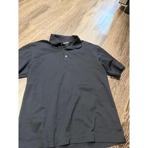 Nike Golf Mens NikeFit Dry Polo Shirt Black Short Sleeve Size Large